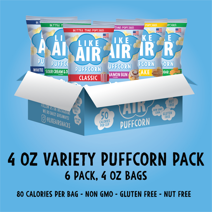 4oz Variety Puffcorn Pack - 6 pack, 4oz bags