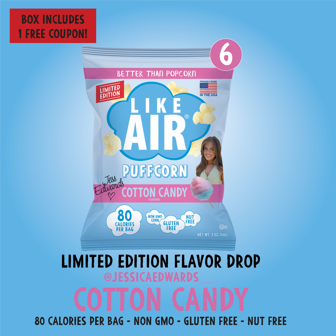6 count Single Flavor Puffcorn Pack  - 6 bags - Like Air Puffcorn