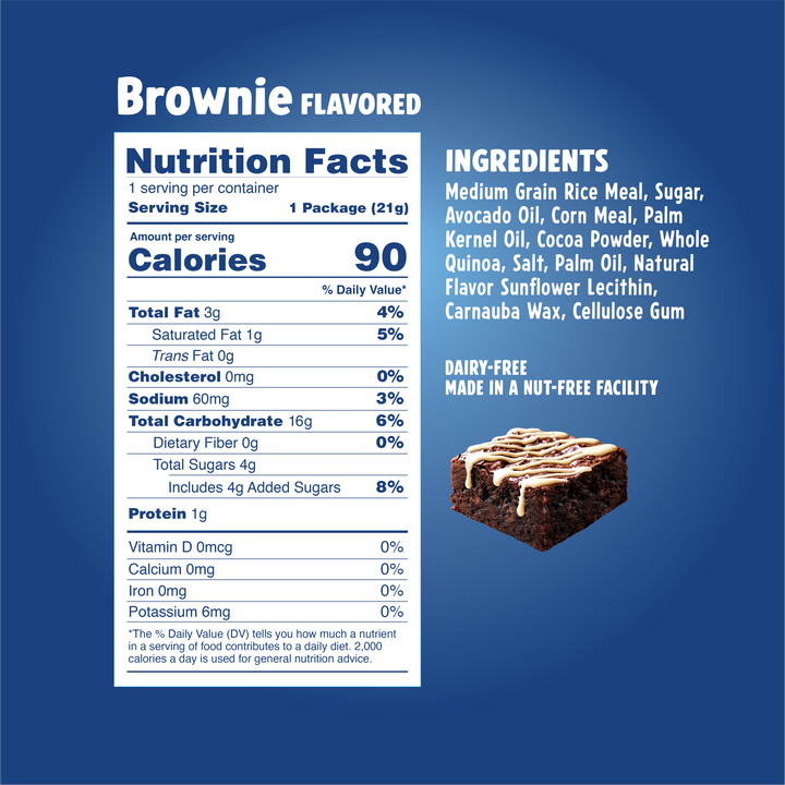 Like Air Single Serve Brownie Drizzled Rice Cakes Pack - 0.74oz, 10 bags