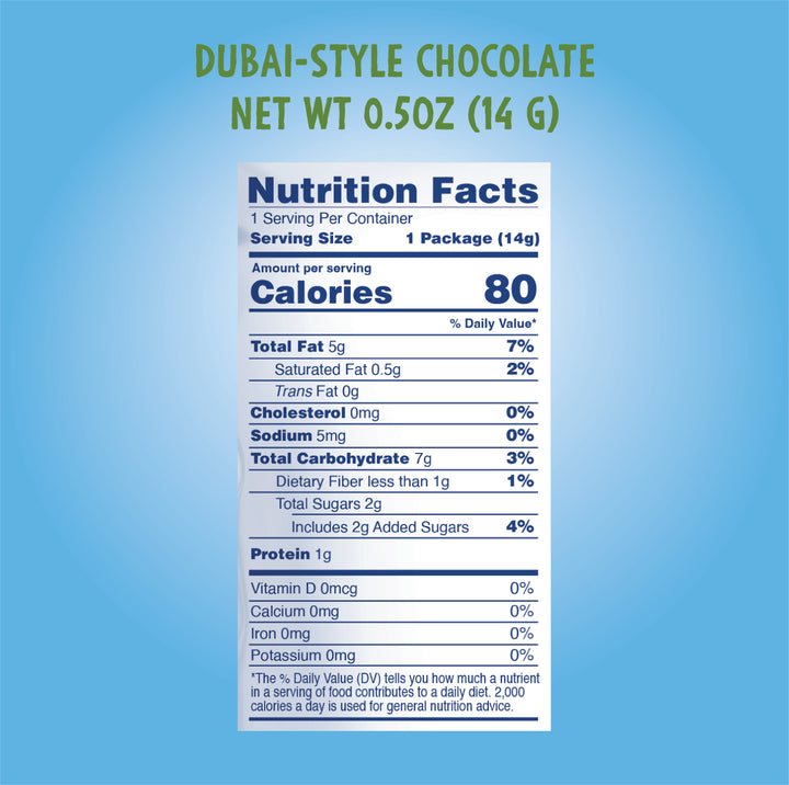 Dubai Style Chocolate Single Serve  - 6 bags - Like Air Puffcorn