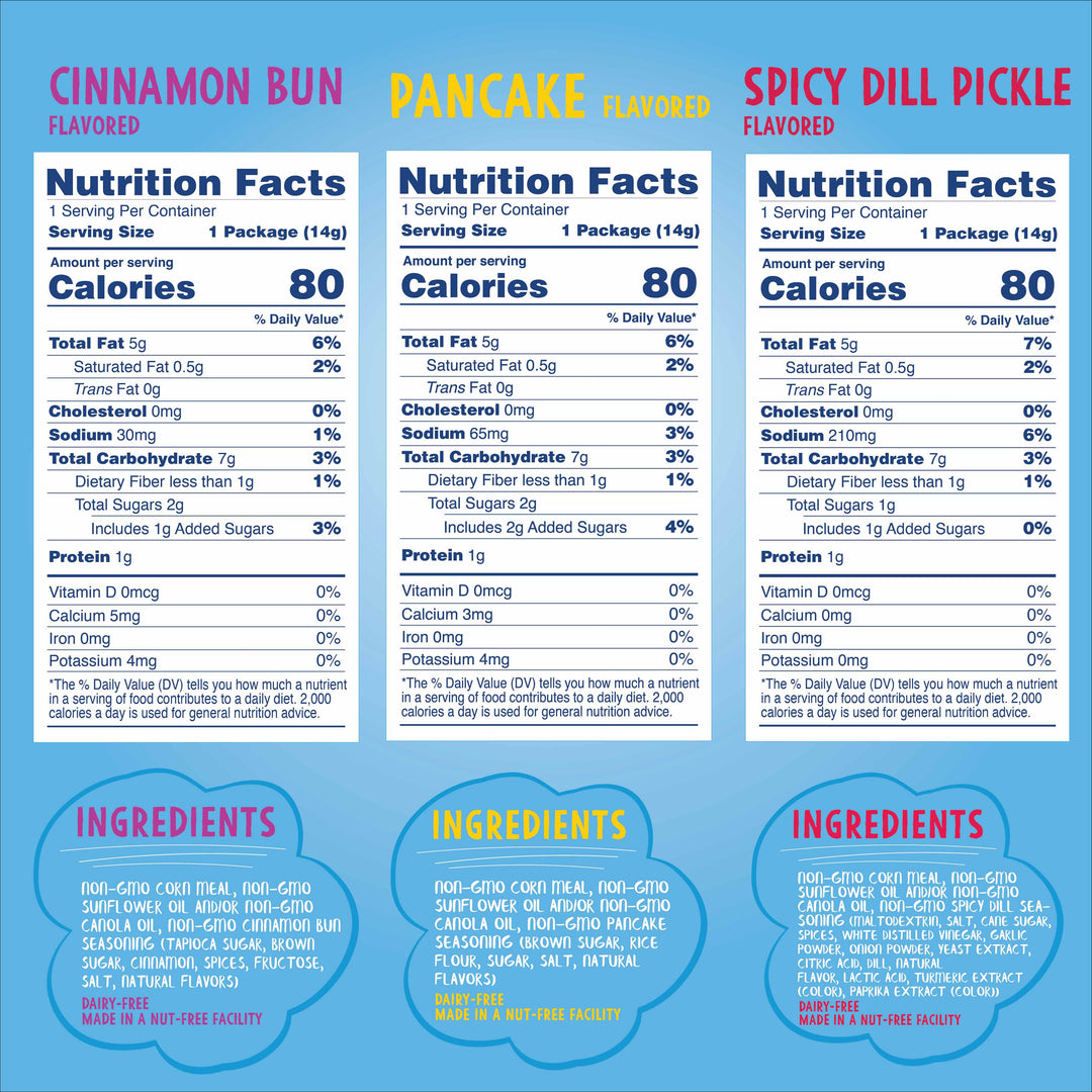 Like Air Single Serve Spicy Dill Pickle Puffcorn Variety Pack - 0.5oz, 20 bags