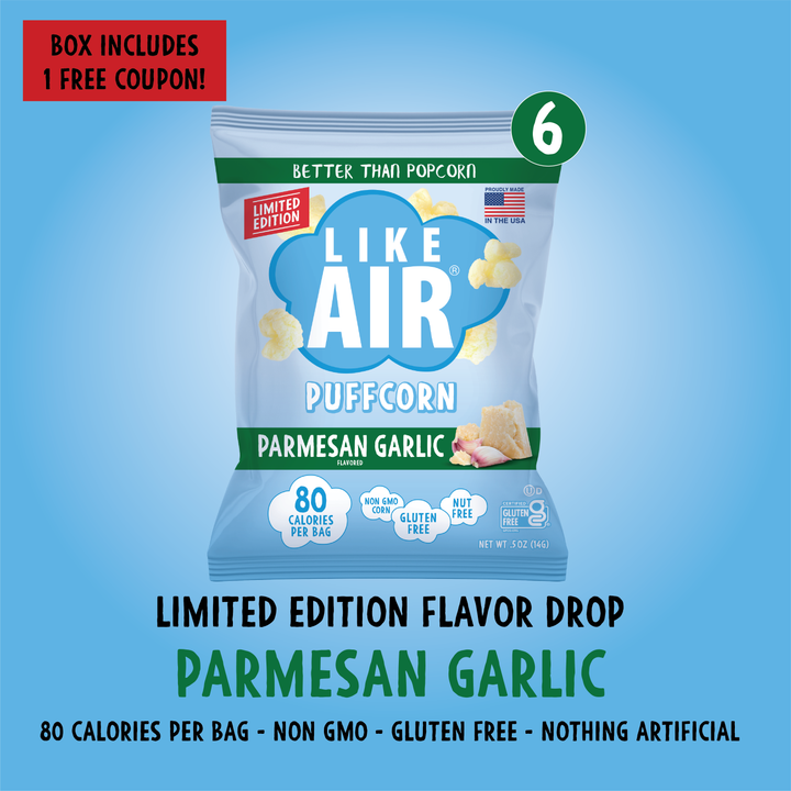 6 count Single Flavor Puffcorn Pack  - 6 bags - Like Air Puffcorn