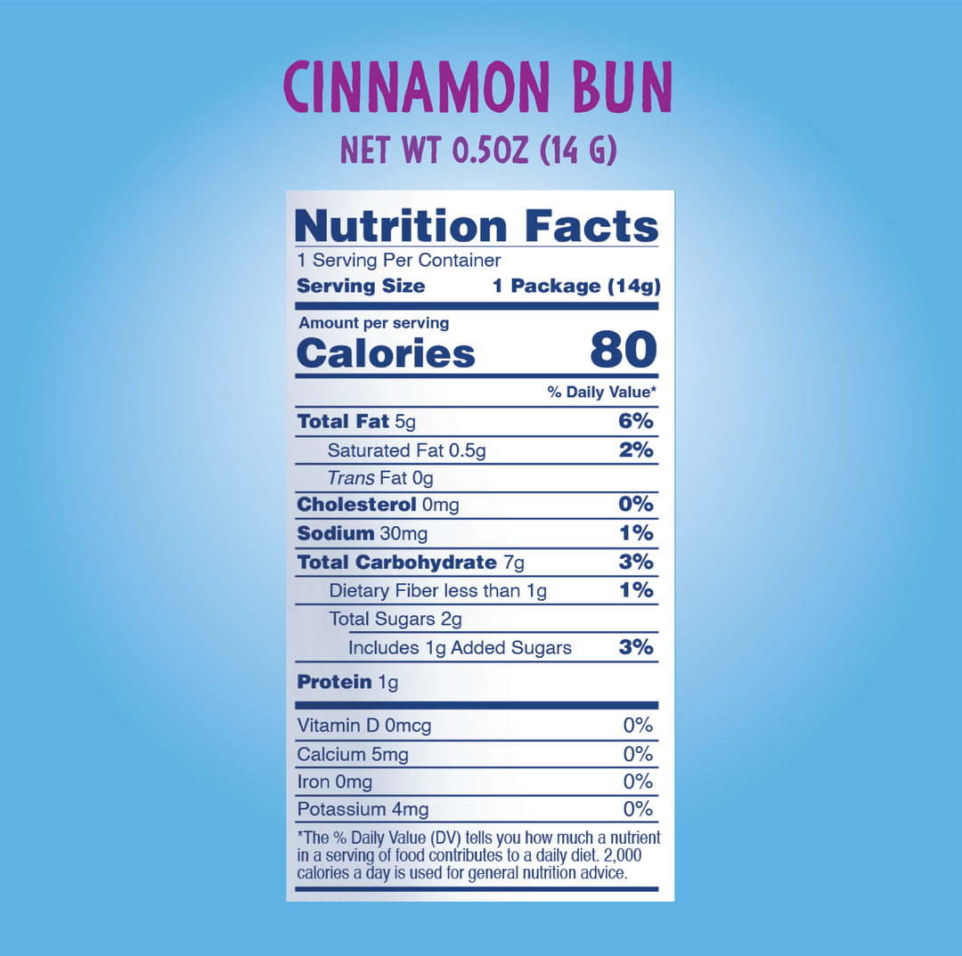 Cinnamon Bun Puffcorn Single Serve  - 20 bags - Like Air Puffcorn